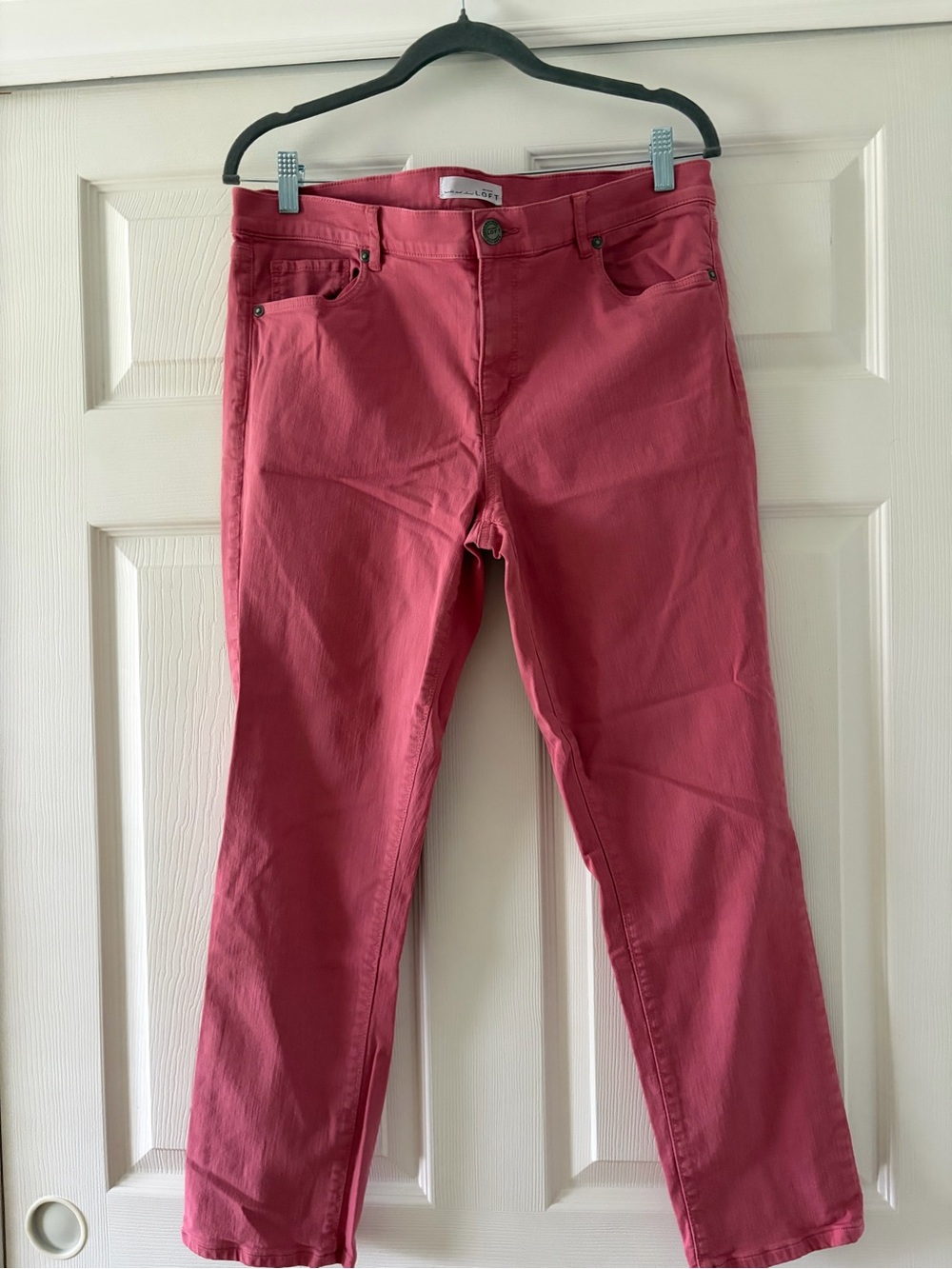 LOFT Pink Cropped Ankle Jeans